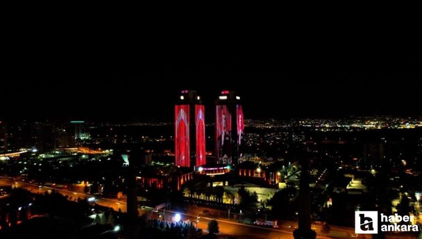 Başkent Ankara'da Cumhuriyet coşkusu havadan görüntülendi