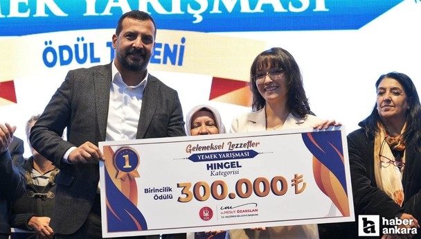 Keçiören Belediyesi yemek yarışmasında kazananlara ödülleri verildi