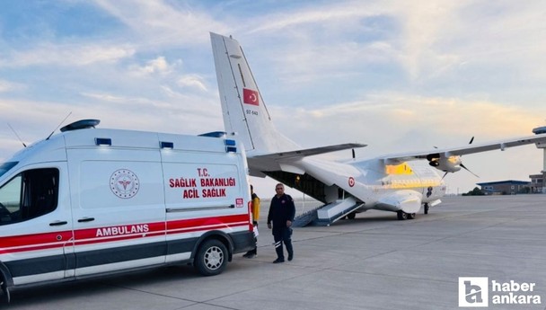 6 aylık bebek ambulans uçakla Mardin'den Ankara'ya getiriliyor