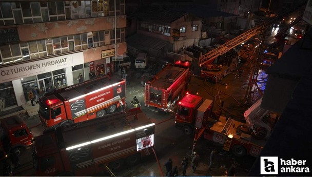 Ankara'da boya fabrikasında çıkan yangın 2,5 saatte söndürüldü