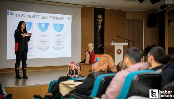 Keçiören Belediyesi Gençlik ve Spor Müdürlüğü personeline ilk yardım gösterildi