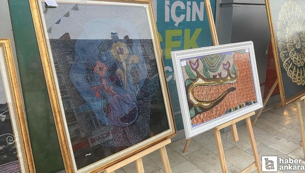 Sincan Belediyesi engelli bireylerin eserlerinden sergi açtı