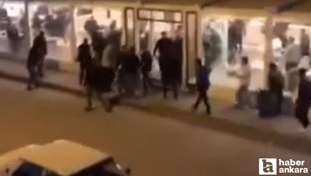 Elmadağ’da akşam saatlerinde kalabalık grup kafe bastı