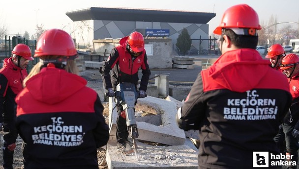 Keçiören Belediyesi afet gönüllülerine uygulamalı eğitim verdi