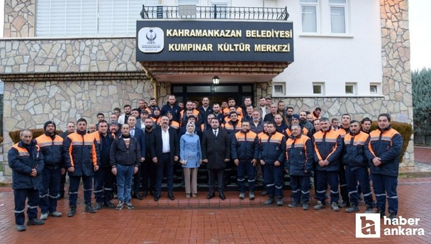 Kahramankazan Belediyesi personeli ile  kahvaltıda buluştu