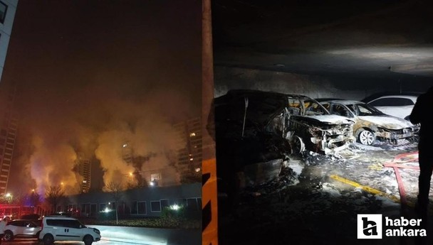 Ankara'da 3 otomobil alev aldı!