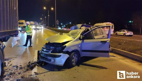 Eskişehir-Ankara kara yolunda kaza: Aracıyla TIR'a çarptı