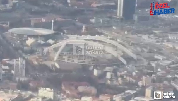 Yeni Ankara 19 Mayıs Stadyumunun son hali gökyüzünden böyle görüldü