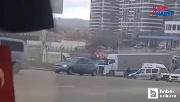Altındağ'da epilepsi krizi geçiren tır sürücüsü kazaya neden oldu