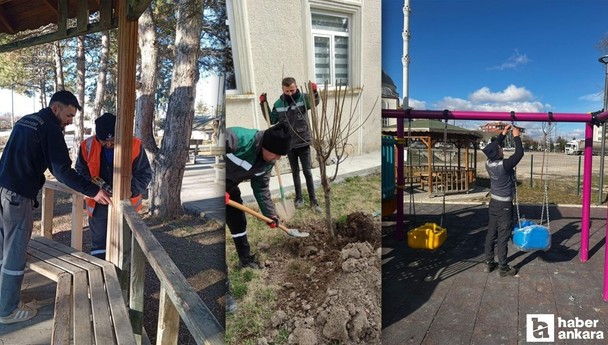Kahramankazan Belediyesi ekiplerinden bakım, onarım ve düzenleme çalışması