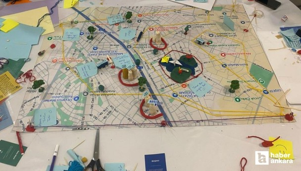 Öğrenciler, hayallerinde ki Ankara'yı haritaya yansıttı