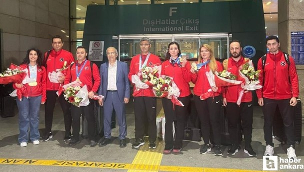 Avrupa şampiyonu milli atıcılar Ankara'ya geldiler