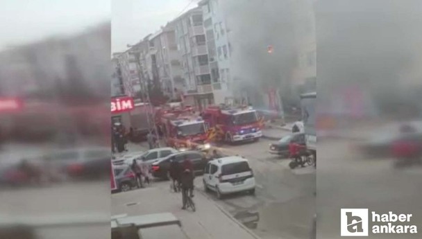 Sincan'da giyim mağazasında çıkan yangın korkuttu