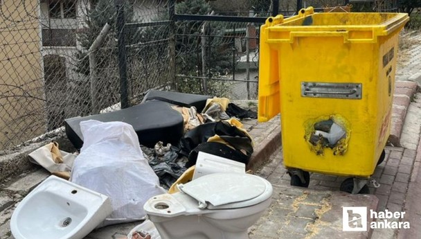 Pursaklar Belediye Başkanı Ertuğrul Çetin'den çöp kenarına atılan inşaat atıklarına tepki