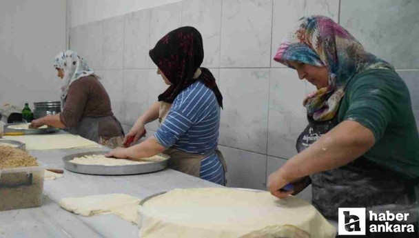 Beypazarı’nın 80 katlı baklavası için bayram mesaisi başladı