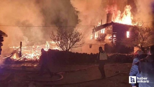 Çamlıdere'de çıkan yangın 4 ev ve 2 samanlığı küle çevirdi
