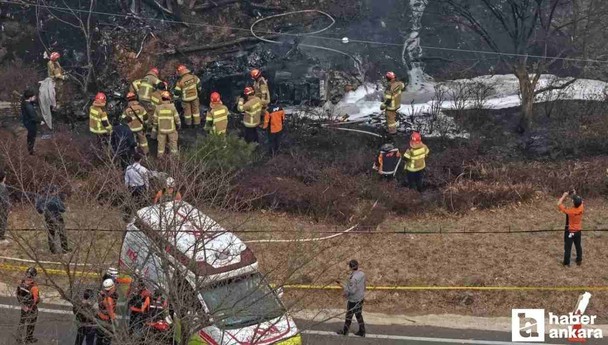 Güney Kore'de yangına müdahale eden helikopter düştü