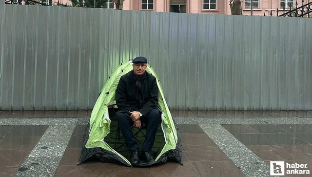 Mahmut Tanal'ın Adalet Bakanlığı önünde kurduğu çadırı polisler kaldırdı