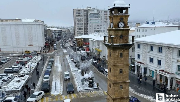 Yozgat'ta kar yağışı etkili oldu