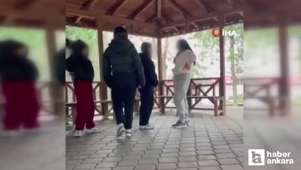 Keçiören'de akran şiddeti kamerada: Kız öğrenci özür dilemeye zorlandı!
