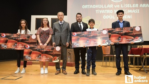Kahramankazan Belediye Başkanı Çırpanoğlu, tiyatro yarışmasının ödül törenine katıldı