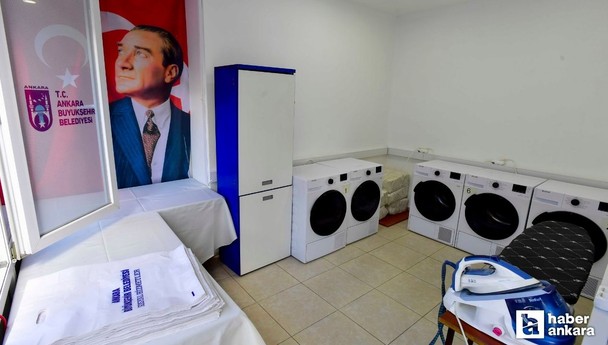 Ankara'da üniversite öğrenciler kıyafetlerini para vermeden yıkatabiliyor