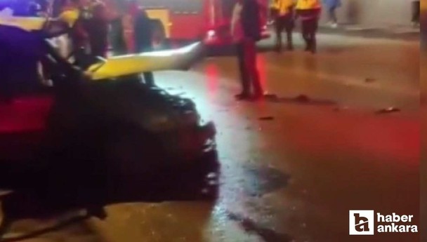 Keçiören'de ters yöne giren araç kazaya neden oldu: 2'si çocuk 5 kişi yaralandı