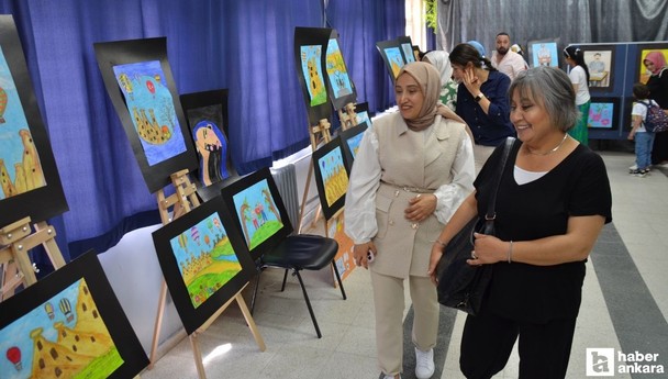 Kahramankazan'da öğrencilerden anlamlı sergi