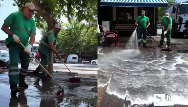Keçiören Belediyesi ilçeyi günlük olarak temizlemeyi sürdürüyor