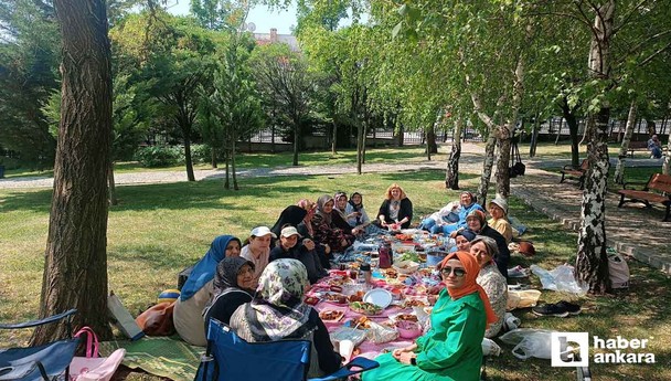 Pursaklar Belediyesi'nin mefruşat kursu düzenlenen piknikle kapandı