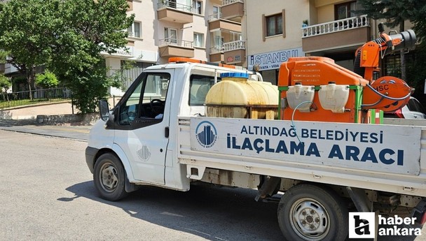 Altındağ Belediyesinden ilaçlama mesaisi: Haşereye geçit vermeyeceğiz