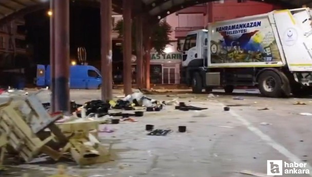 Kahramankazan Belediyesi Salı Pazarını düzenli olarak temizliyor
