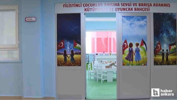 Sincan'da Filistinli çocukların anısına kütüphane açıldı