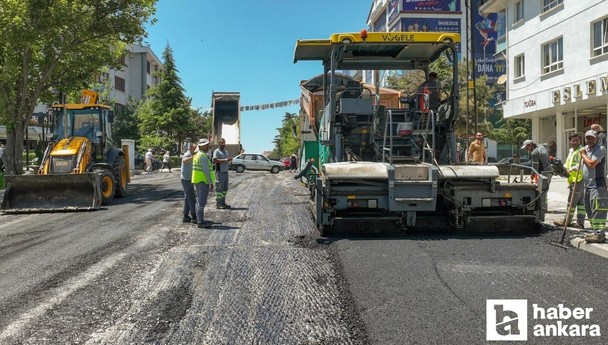 Etimesgut Belediyesi 30 Ağustos'ta kapsamlı bir asfalt serim çalışması gerçekleştirdi