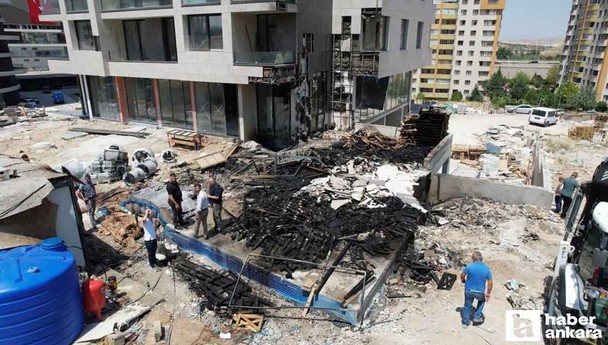 Çankaya'da inşaat yangını paniğe neden oldu!