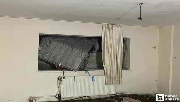 Ankara'da sel suları evin duvarını yıktı: 1 kişi yaralandı!
