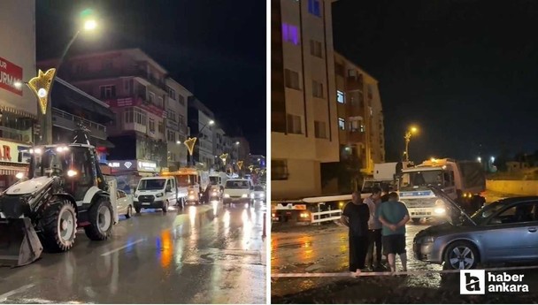 Sincan Belediyesi ekipleri kuvvetli yağış sonrası görev başındalar