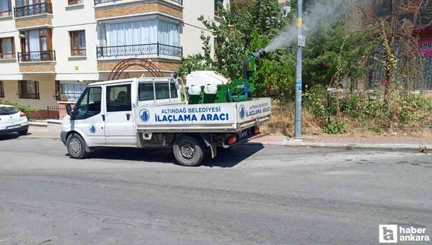 Altındağ Belediyesi böcek, sinek ve haşerelere karşı ilaçlama çalışması yapıyor