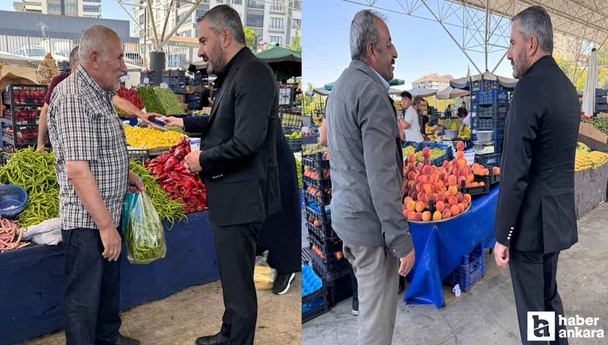 Pursaklar Belediye Başkanı Çetin'den pazar denetimleri