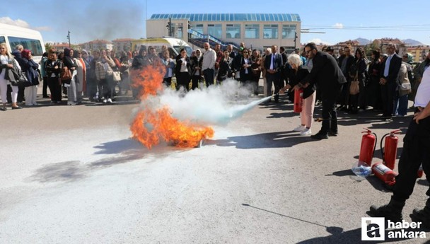 Keçiören Belediyesi personeline afet ve yangın eğitimi verdi
