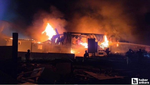 Elmadağ'daki bir boya dönüşüm fabrikasında korkutan yangın!