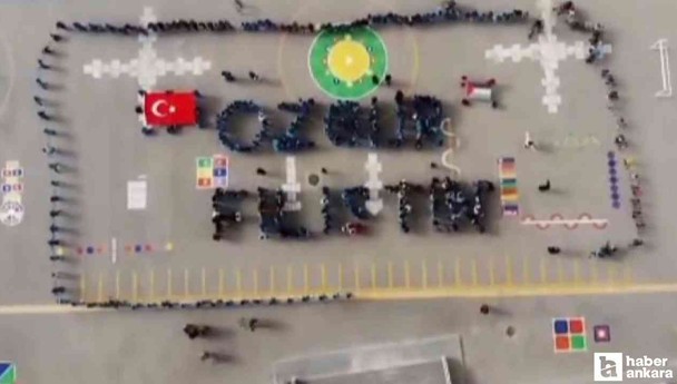 Başkentli öğrencilerden "Özgür Filistin" temalı koreografi çalışması