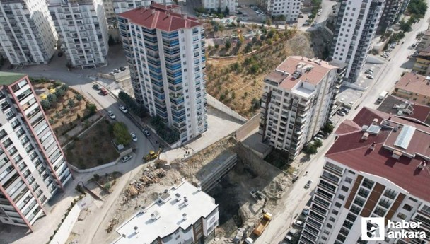 Mamak'ta korkutan toprak kayması: 17 katlı bina boşaltıldı!