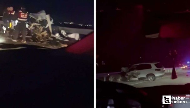 Ankara'da iki araç kafa kafaya çarpıştı: 4 ölü, 3 yaralı