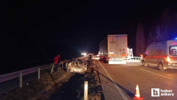 Çorum'da otostopla bindiği araç takla atınca canından oldu