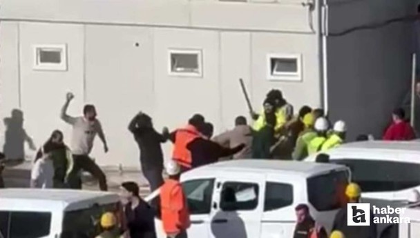 Yenimahalle'de inşaat işçileri arasında taşlı sopalı kavga