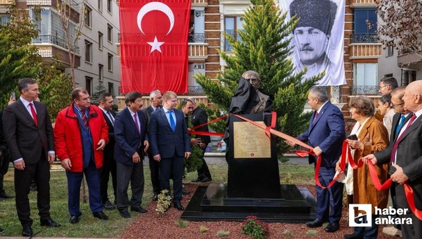 Keçiören Belediyesi, çalınan ünlü şair Kuliyev'in büstünün yerine yenisini yerleştirdi
