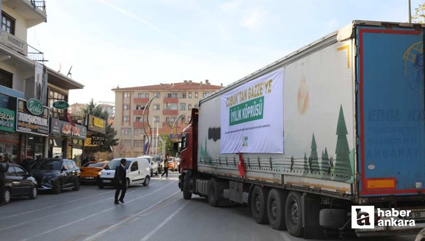Çubuk'tan Gazze'ye yardım eli: Tır yola çıktı!