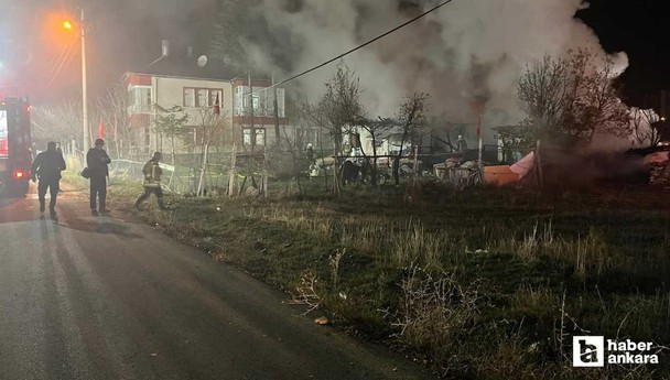 Çubuk'ta zihinsel engelli üç kardeşin yaşadığı ev yangında kül oldu