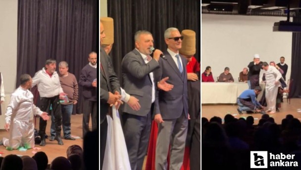 Sincan Belediye Başkanı Ercan, özel eğitim grubunun sahnelediği gösteriyi izledi